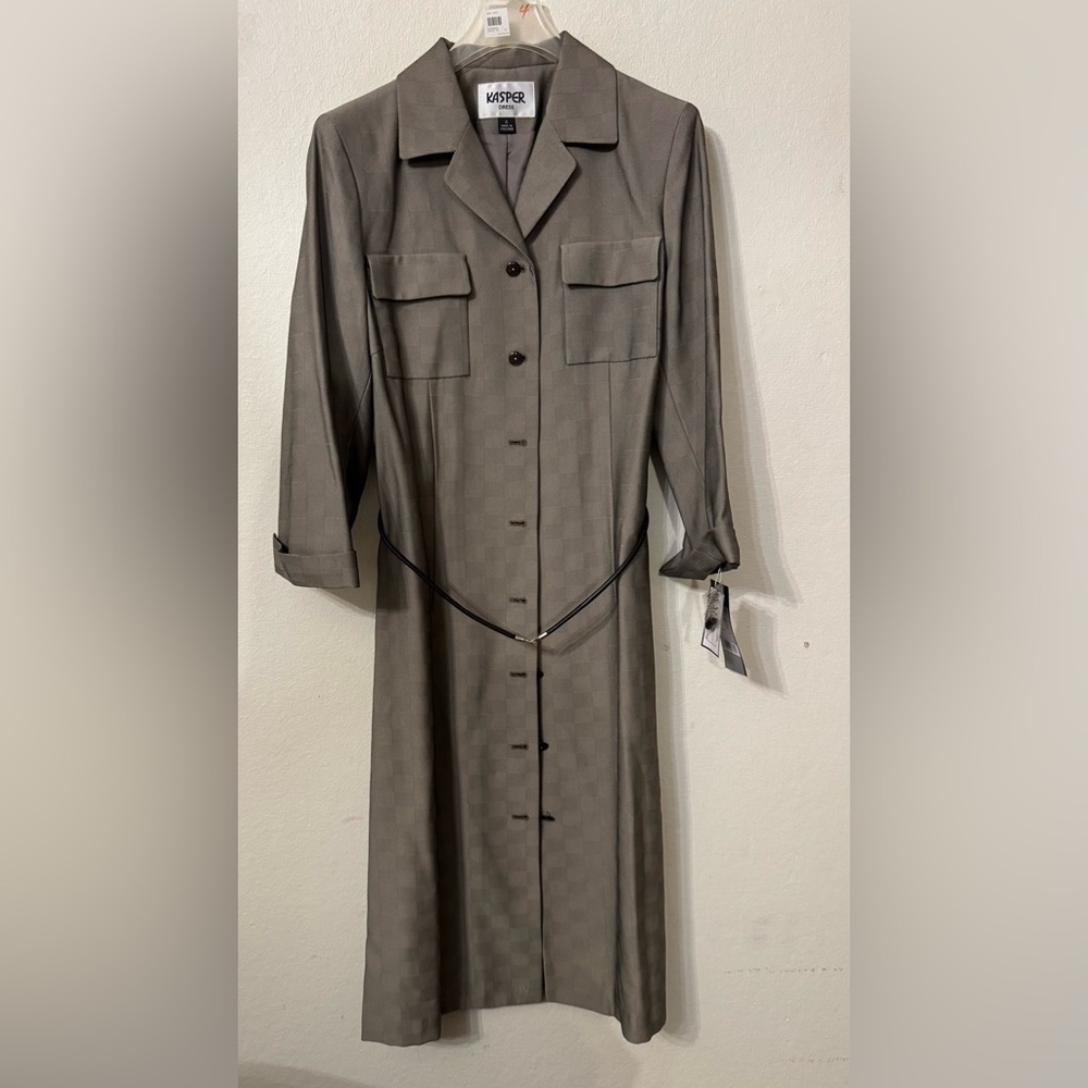 Kasper Dress Size 4 Beige/Black (0400)